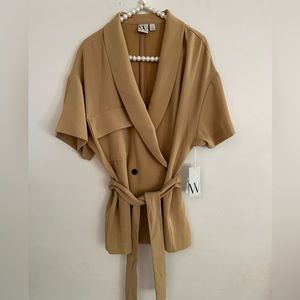 Worthington| NWT Oversized Tan Blazer
